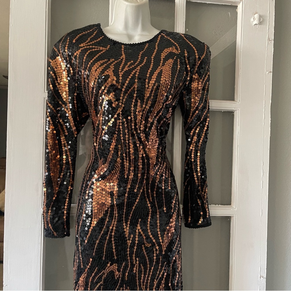 Oleg Cassini Vintage‎ Beaded Dress - Picture 4 of 10